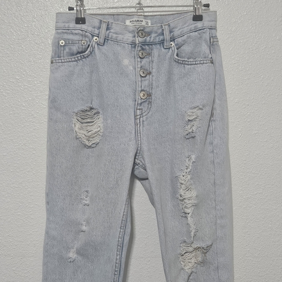 Pull & Bear high rise button fly straight leg jeans size 4 - Picture 2 of 16